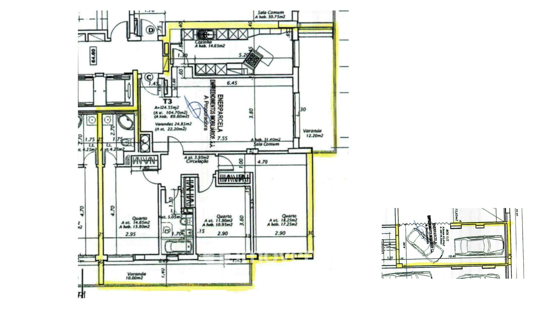 Apartamento T3 com garagem, na Urbanização Terraços da Ponte